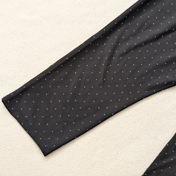 Nike Running Dri-Fit Micro Polka Dot Capri Leggings Black/Mint Women's Size L - Picture 10 of 16